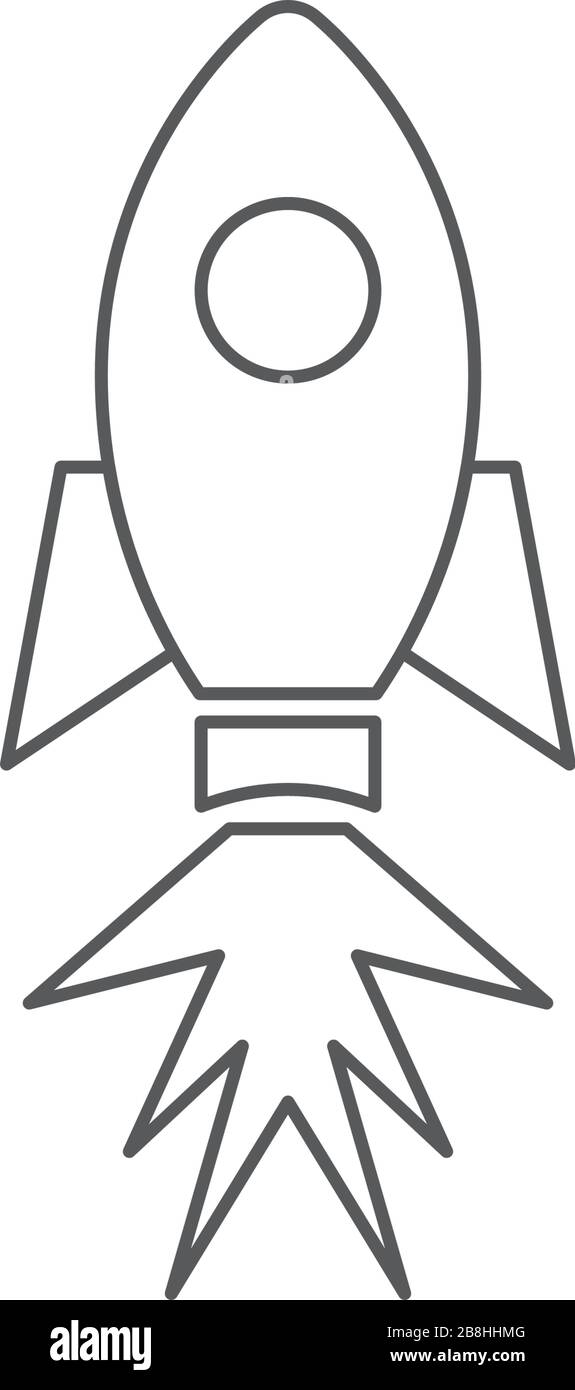 rocket vector icon concept, isolated on white background Stock Vector ...