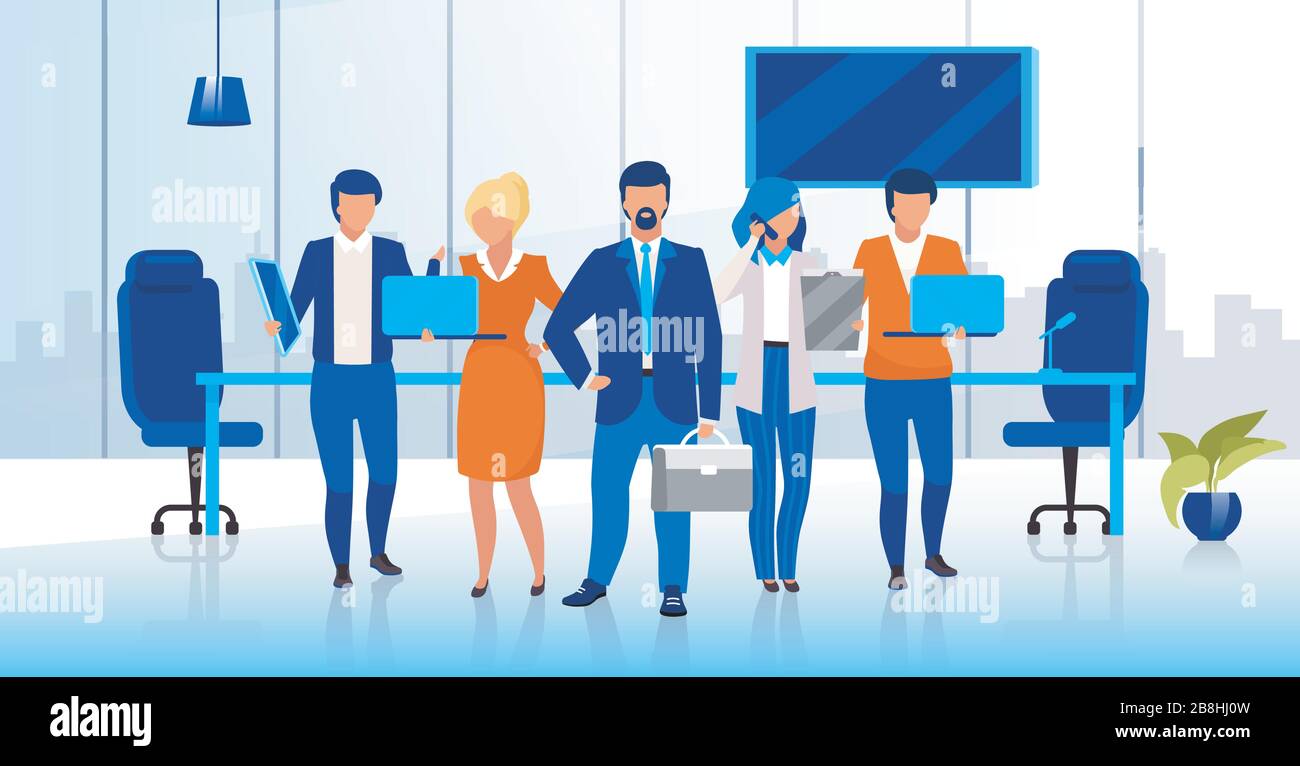 Male secretary to female boss Stock Vector Images - Alamy