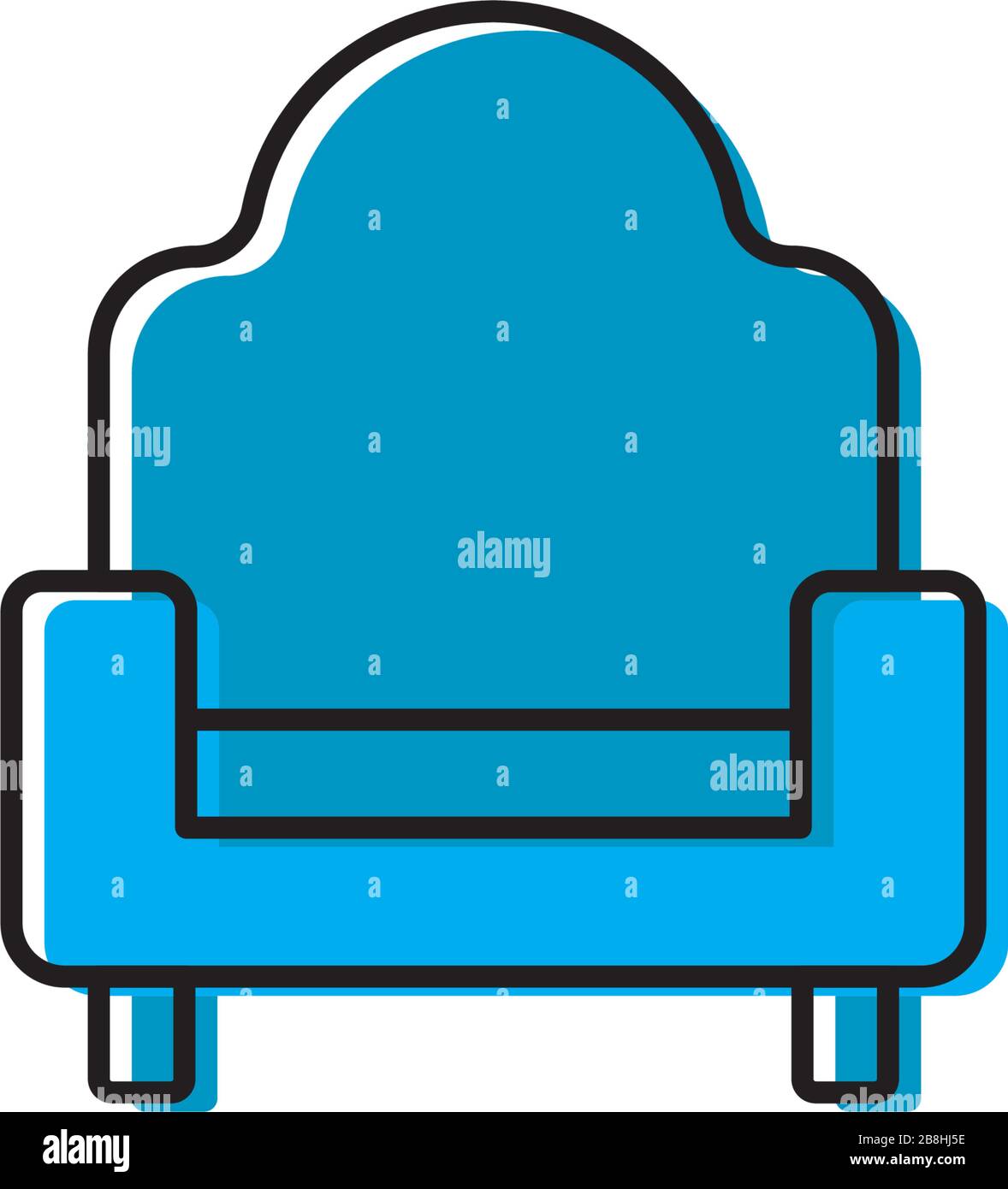Sofa, couch vector icon concept, isolated on white background Stock Vector