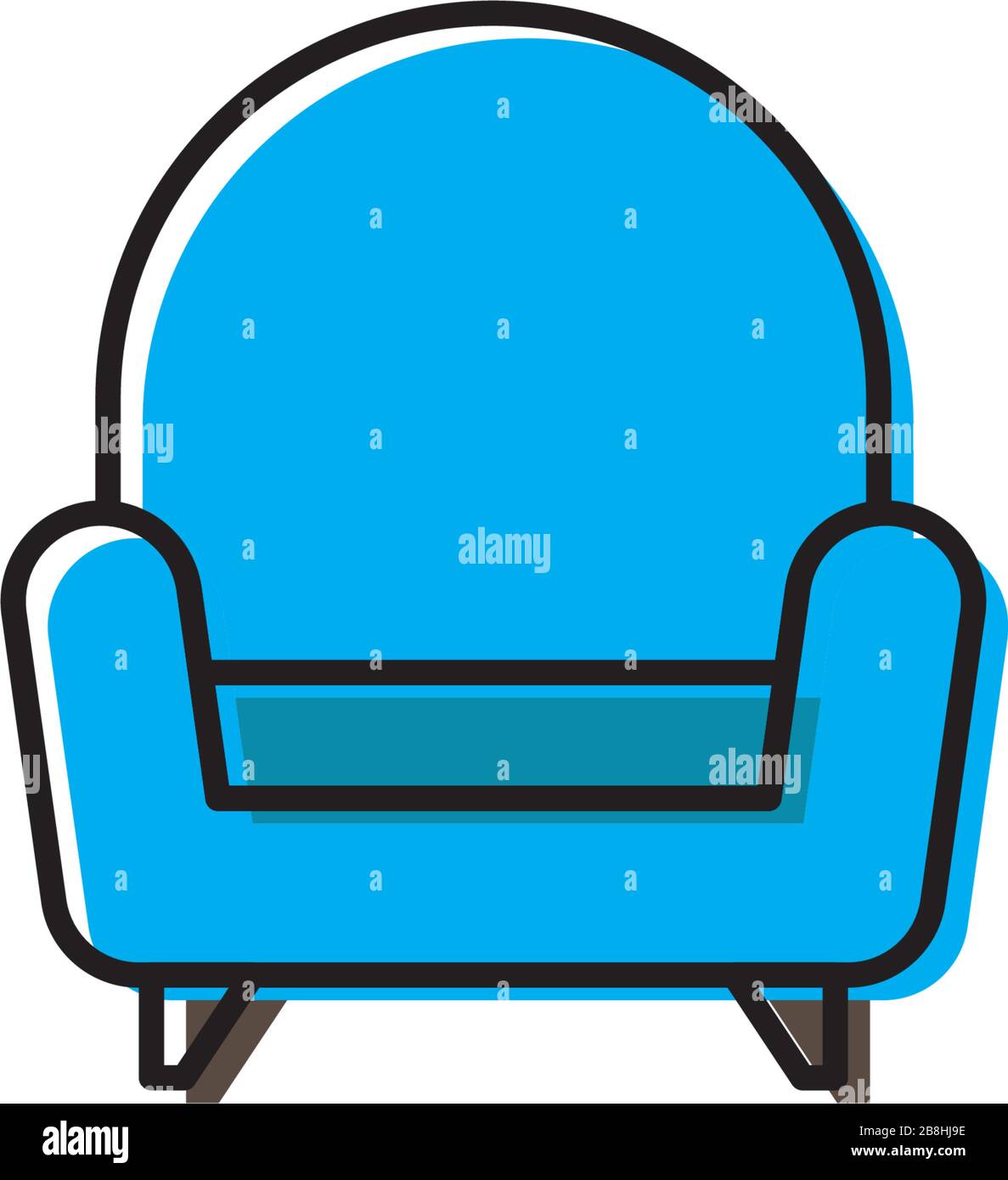Sofa, couch vector icon concept, isolated on white background Stock Vector