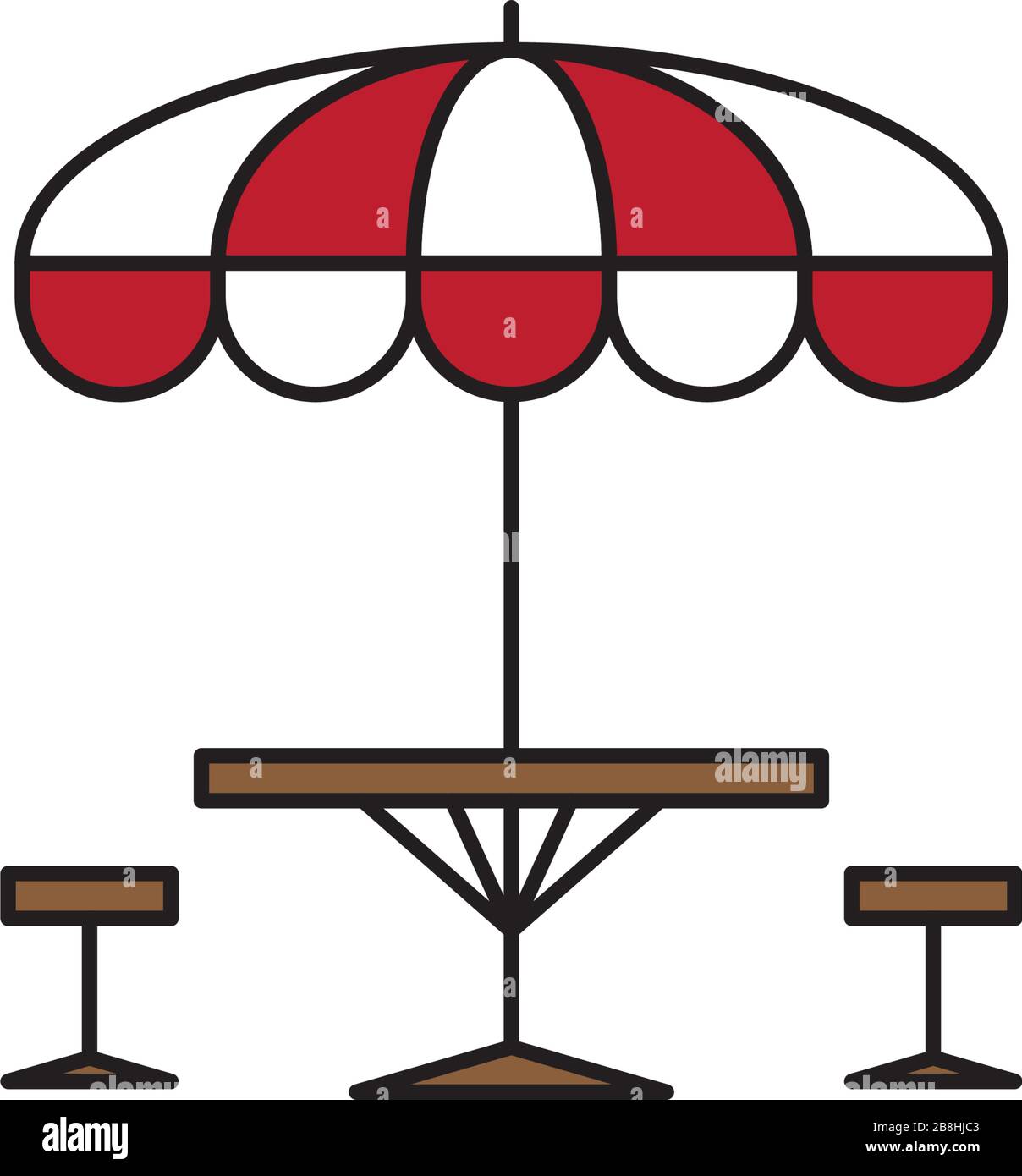 Terrace cafe vector icon concept, isolated on white background Stock Vector