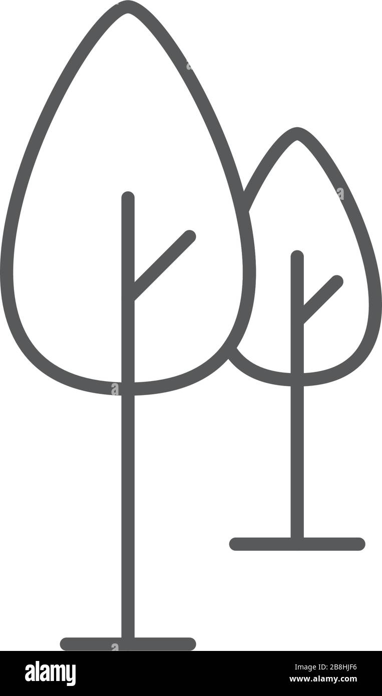 Tree vector icon concept, isolated on white background Stock Vector