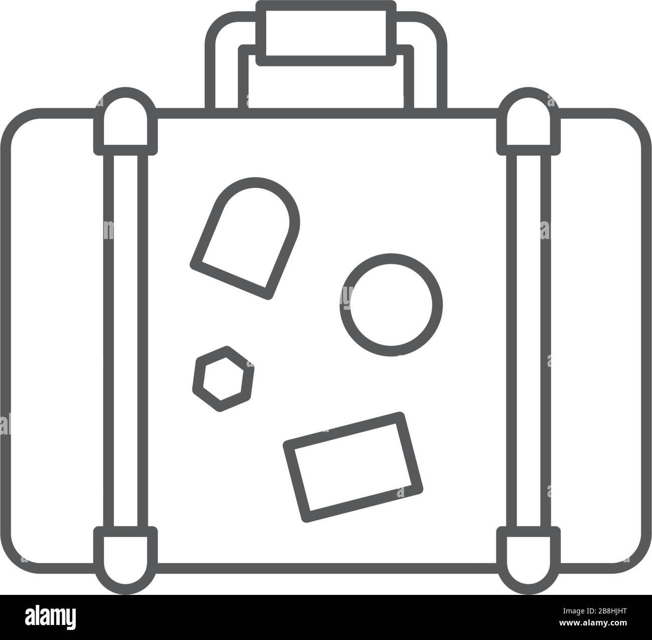 Travel suitcase vector icon concept, isolated on white background Stock Vector