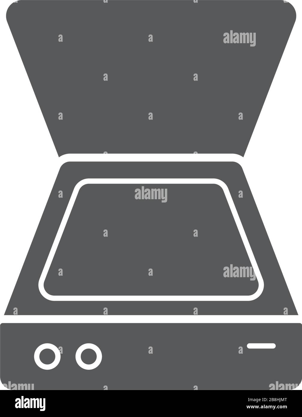 copy machine vector icon concept, isolated on white background Stock Vector