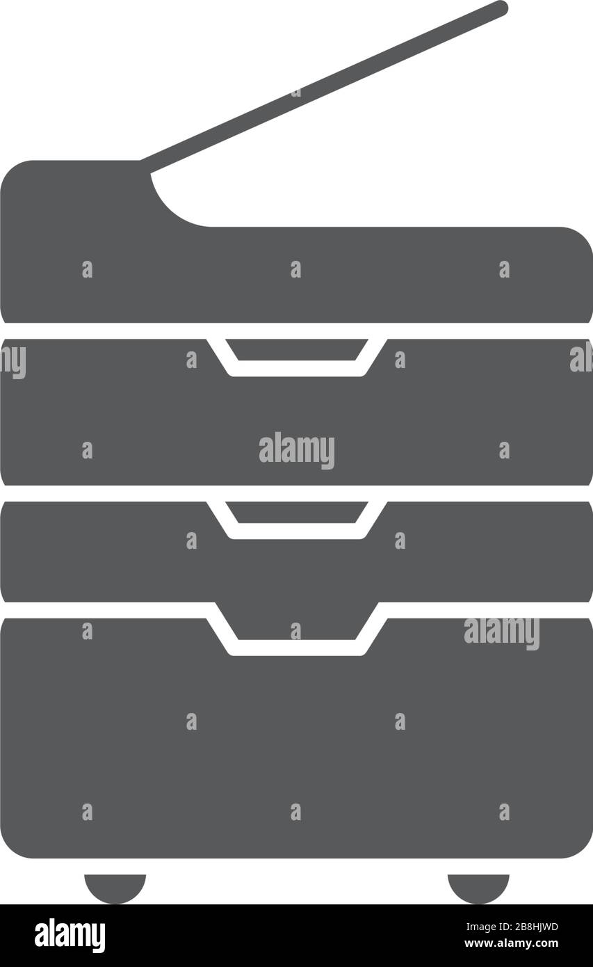 copy machine vector icon concept, isolated on white background Stock Vector