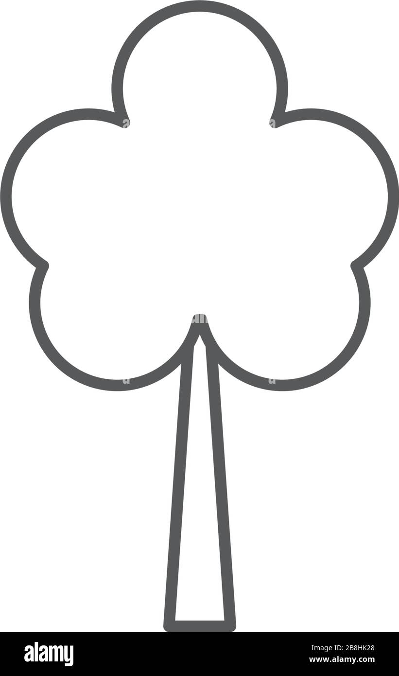 Tree vector icon concept, isolated on white background Stock Vector