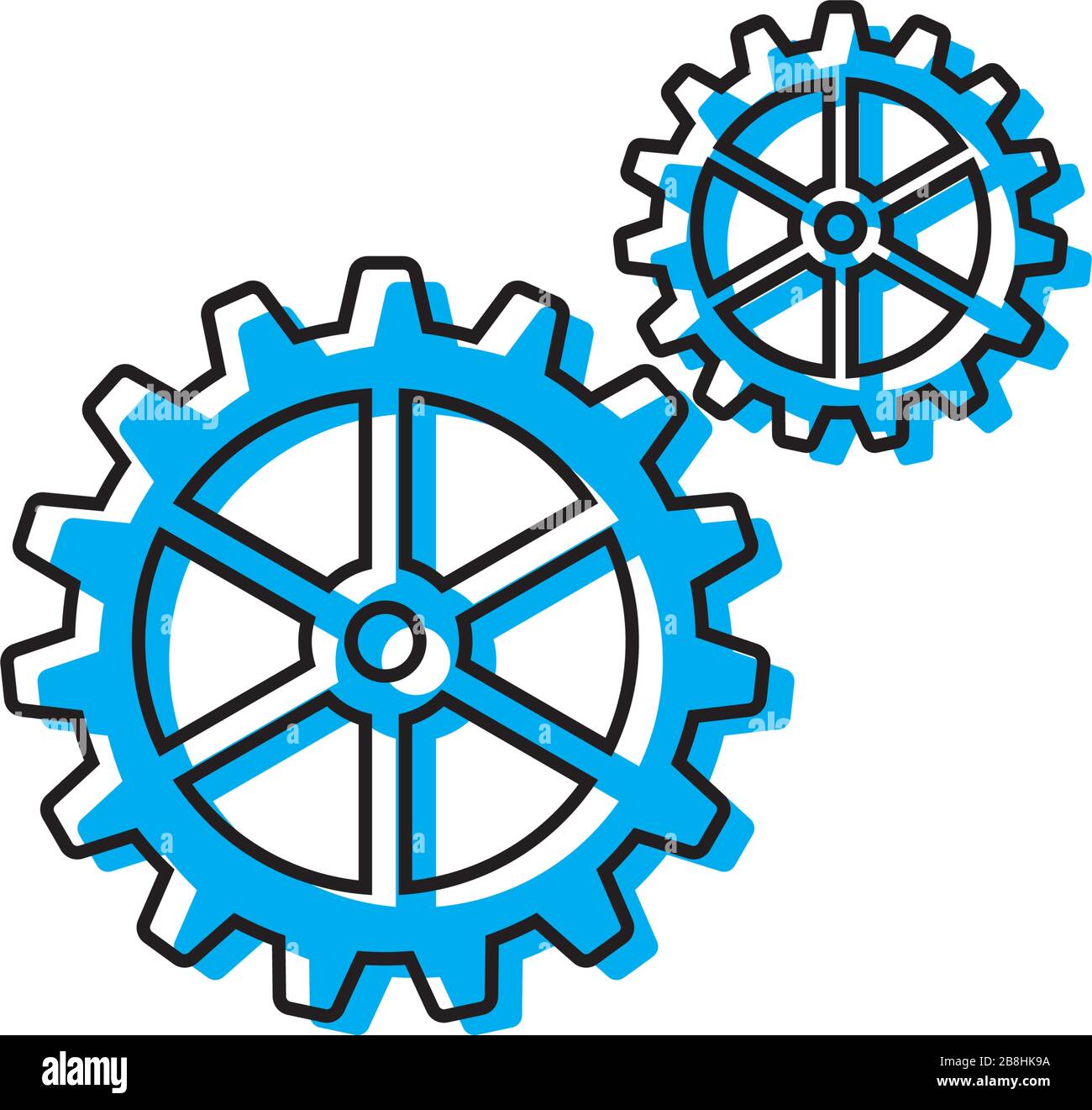 gear vector icon concept, isolated on white background Stock Vector