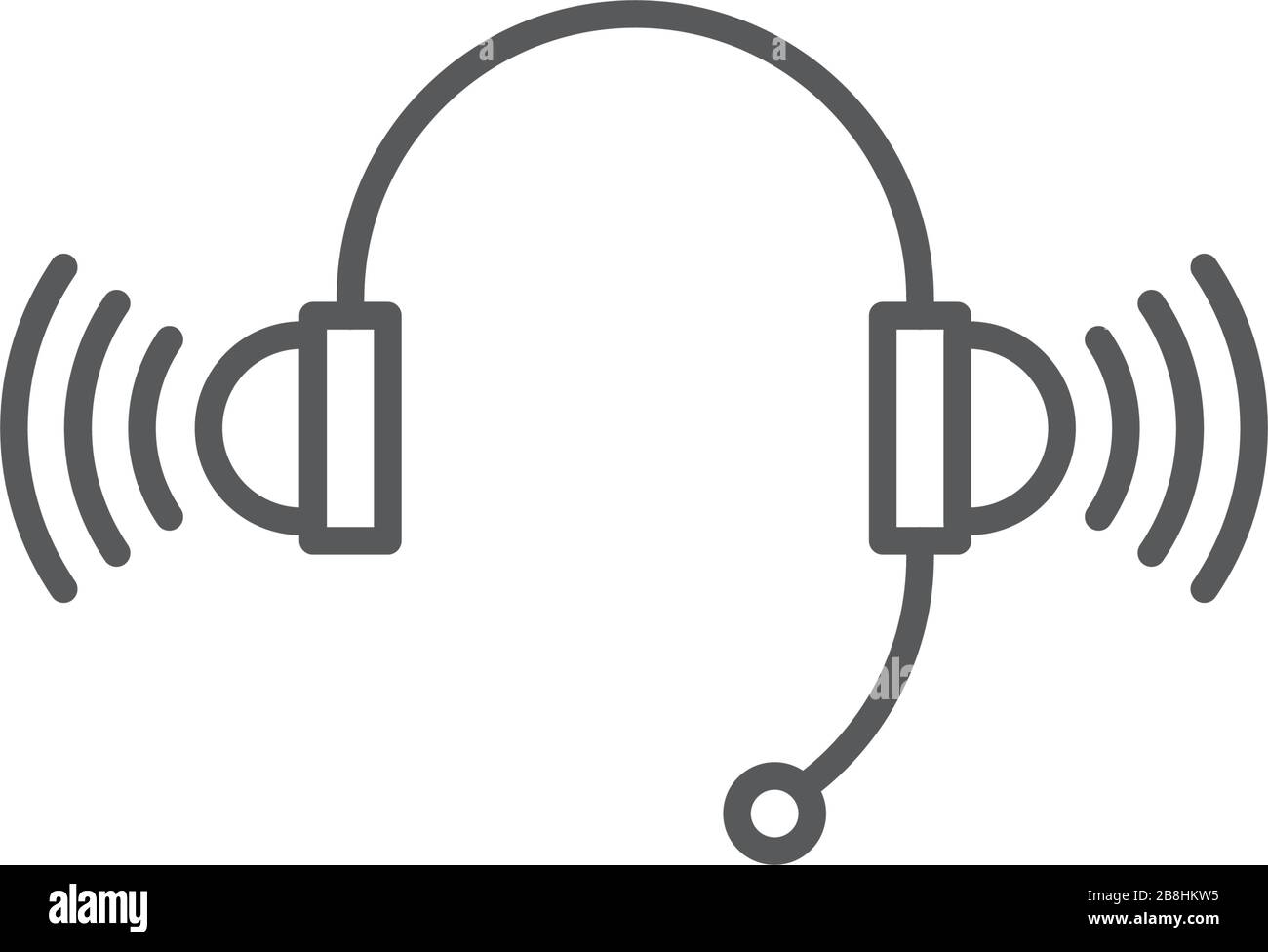 headset vector icon concept, isolated on white background Stock Vector ...