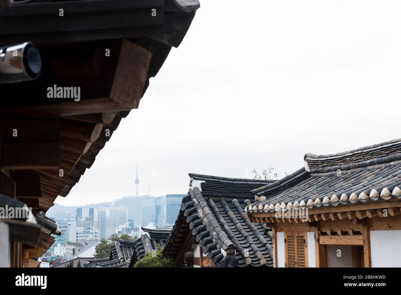 Bukchon Hanok Village, a Korean traditional village in Seoul, South ...