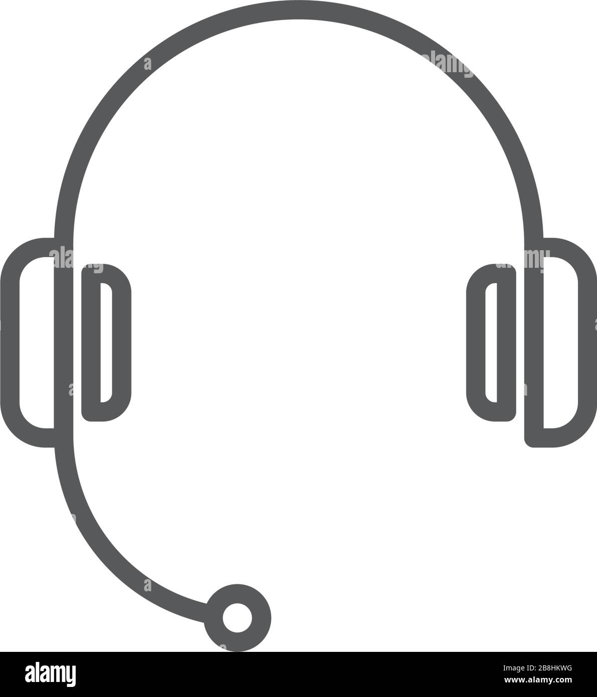 headset vector icon concept, isolated on white background Stock Vector ...
