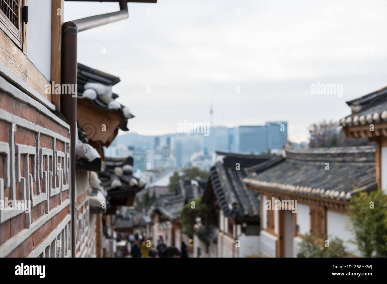 Bukchon Hanok Village, a Korean traditional village in Seoul, South ...