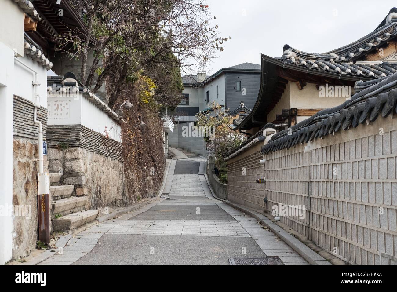 Bukchon Hanok Village, a Korean traditional village in Seoul, South ...