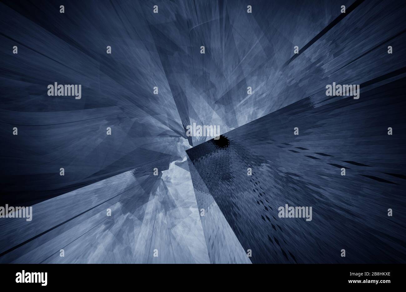 Dynamic curves ands blur pattern. Fractal graphics. Science and technology concept. Stock Photo