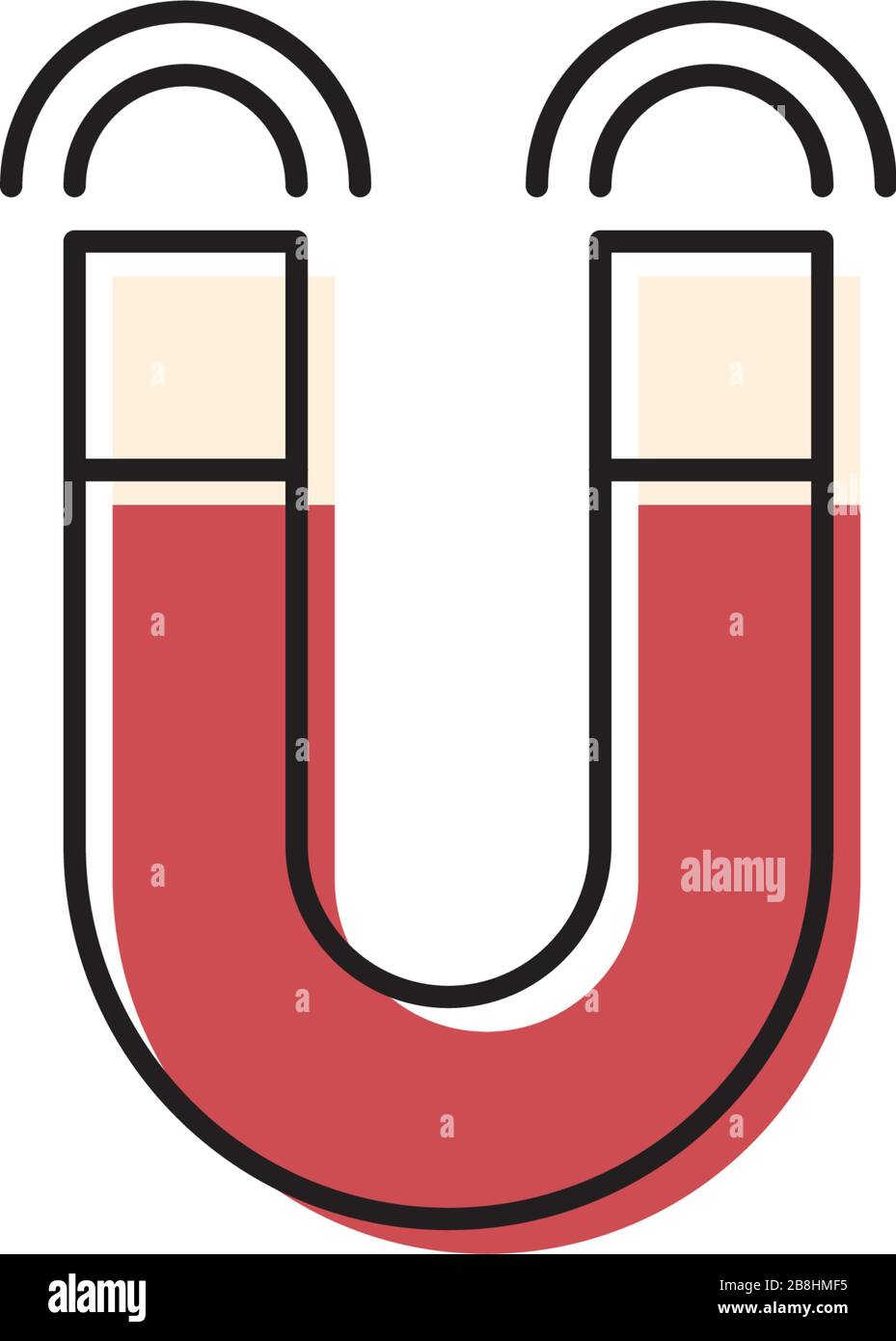 magnet vector icon concept, isolated on white background Stock Vector