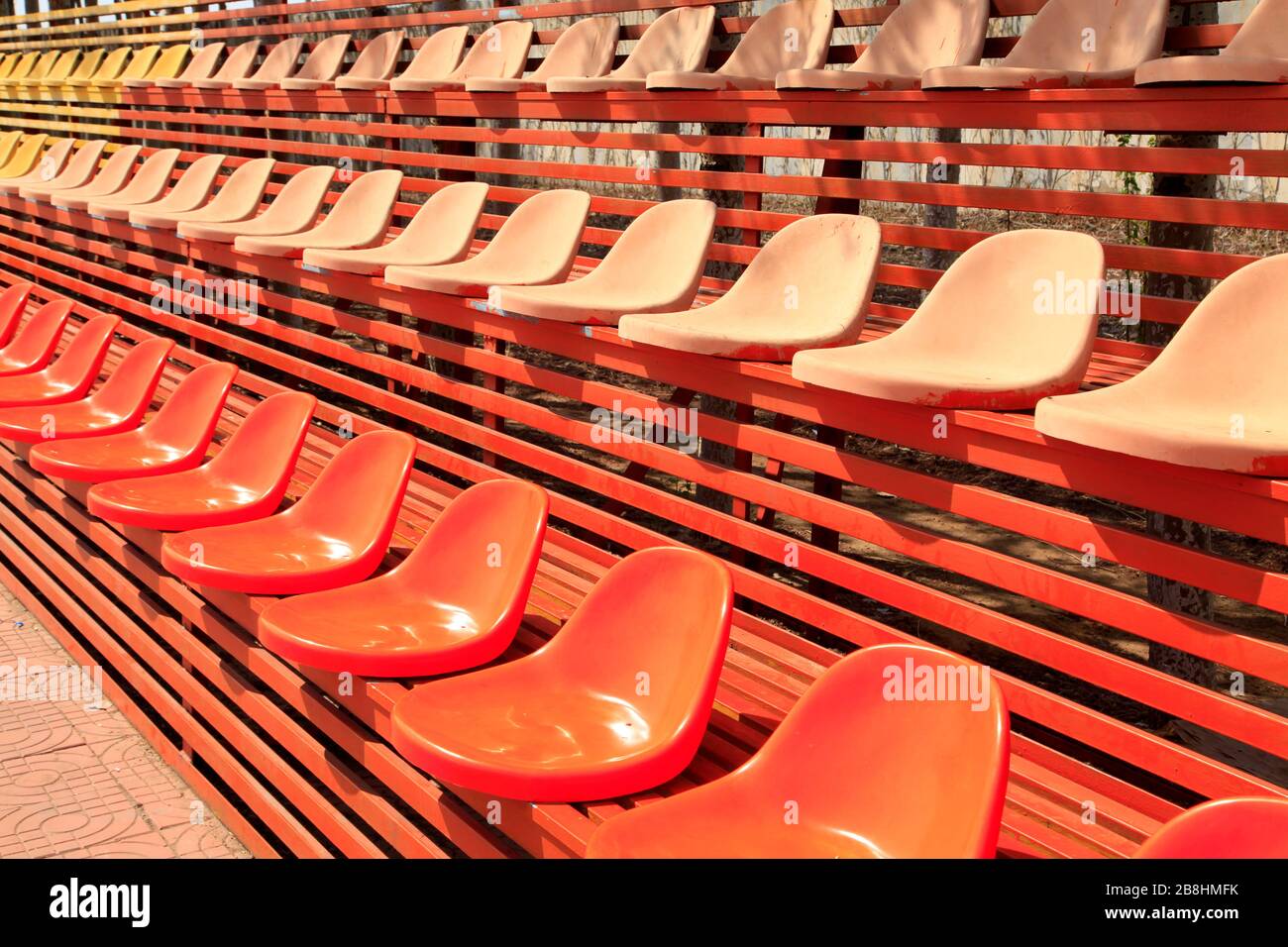 The stadium chairs, A closeup Stock Photo Alamy