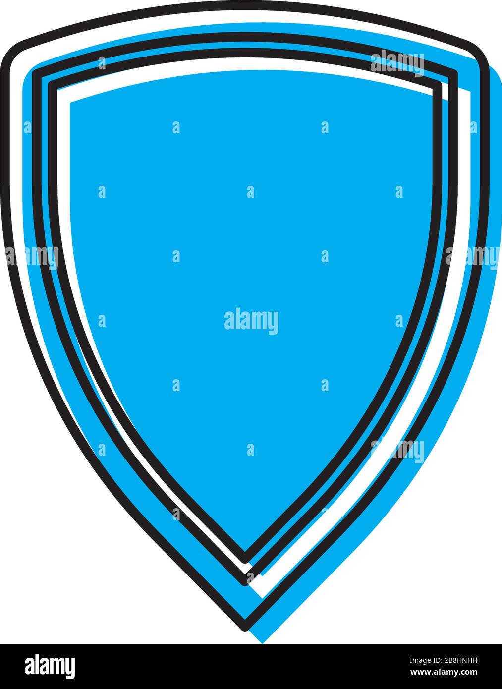 shield or guard vector icon concept, isolated on white background Stock Vector