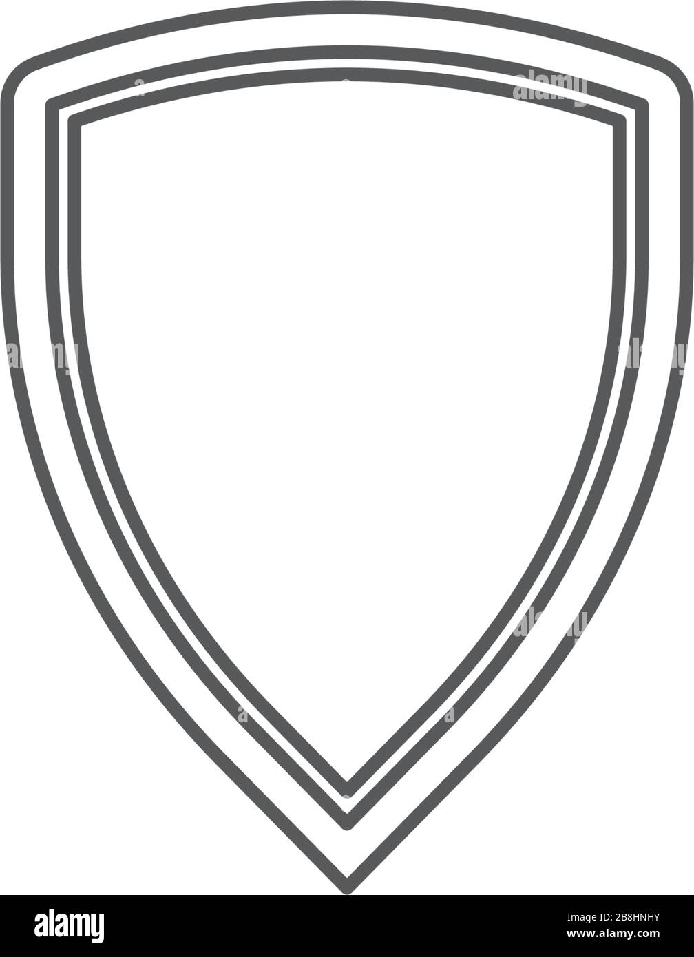 shield or guard vector icon concept, isolated on white background Stock Vector