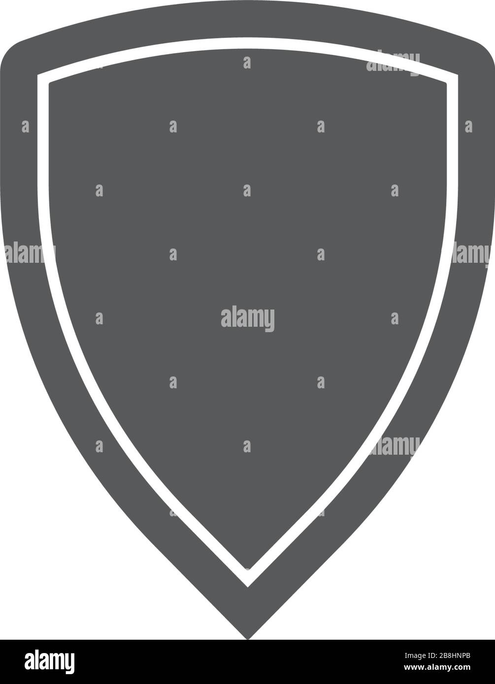 shield or guard vector icon concept, isolated on white background Stock Vector