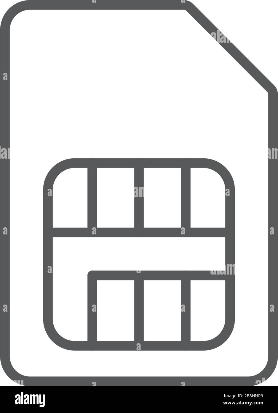 sim card vector icon concept, isolated on white background Stock Vector