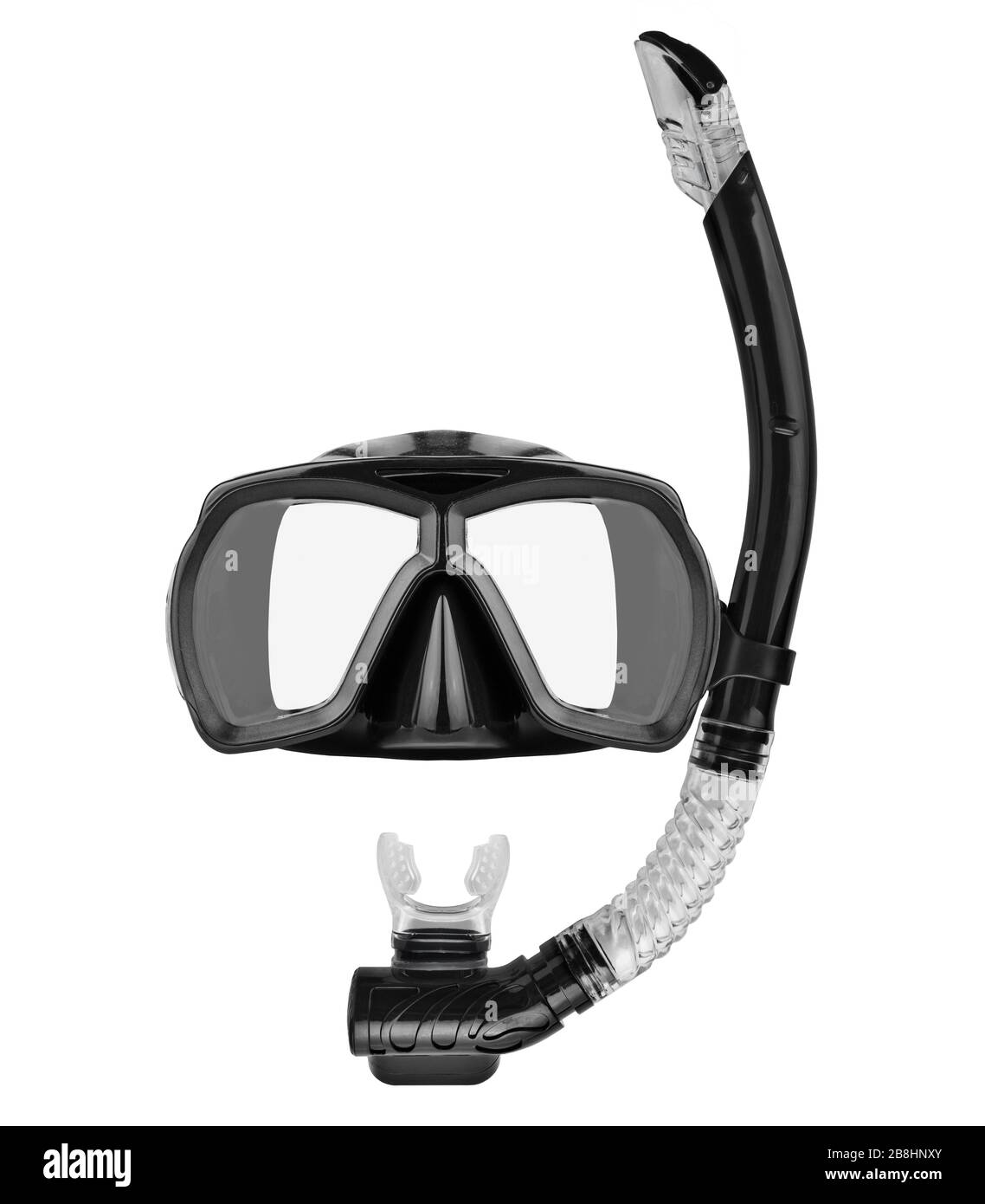 Tube for diving (snorkel) and mask isolated on white background Stock ...
