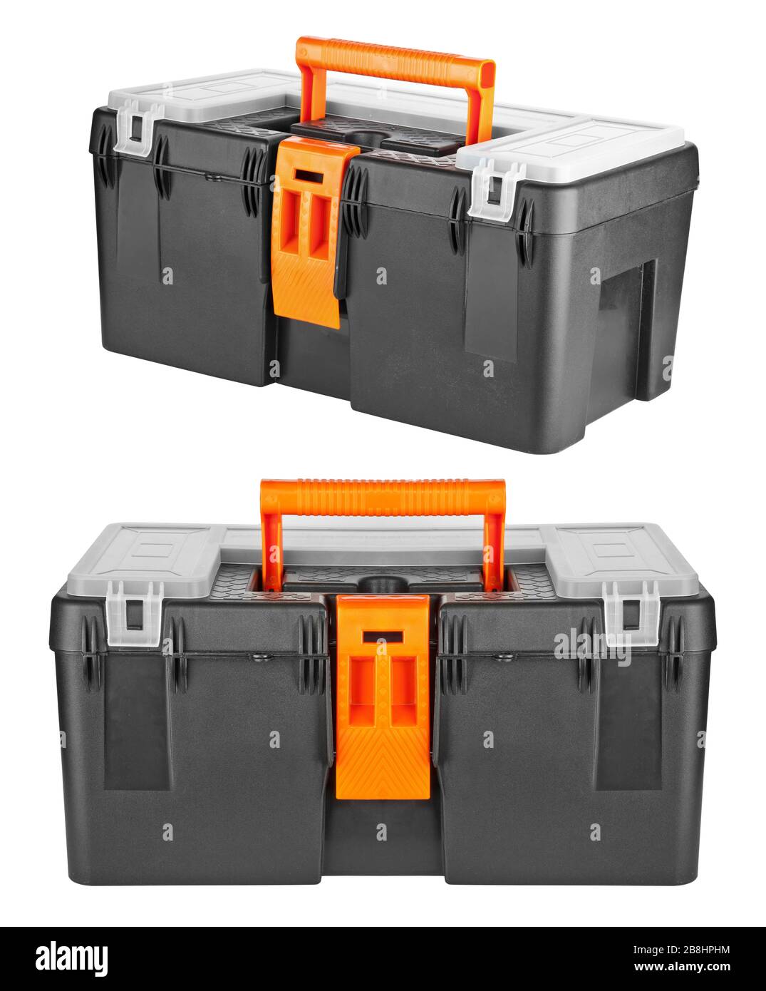 a plastic toolbox isolated on white background Stock Photo - Alamy