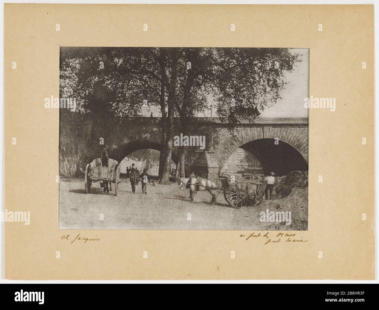 At the port of elms. Pont Marie Charles Jacquin. Au port des ormes. Pont Marie. Procédé pigmentaire. Paris (IVème arr.), 1903. Musée des Beaux-Arts de la Ville de Paris, Petit Palais. Stock Photo
