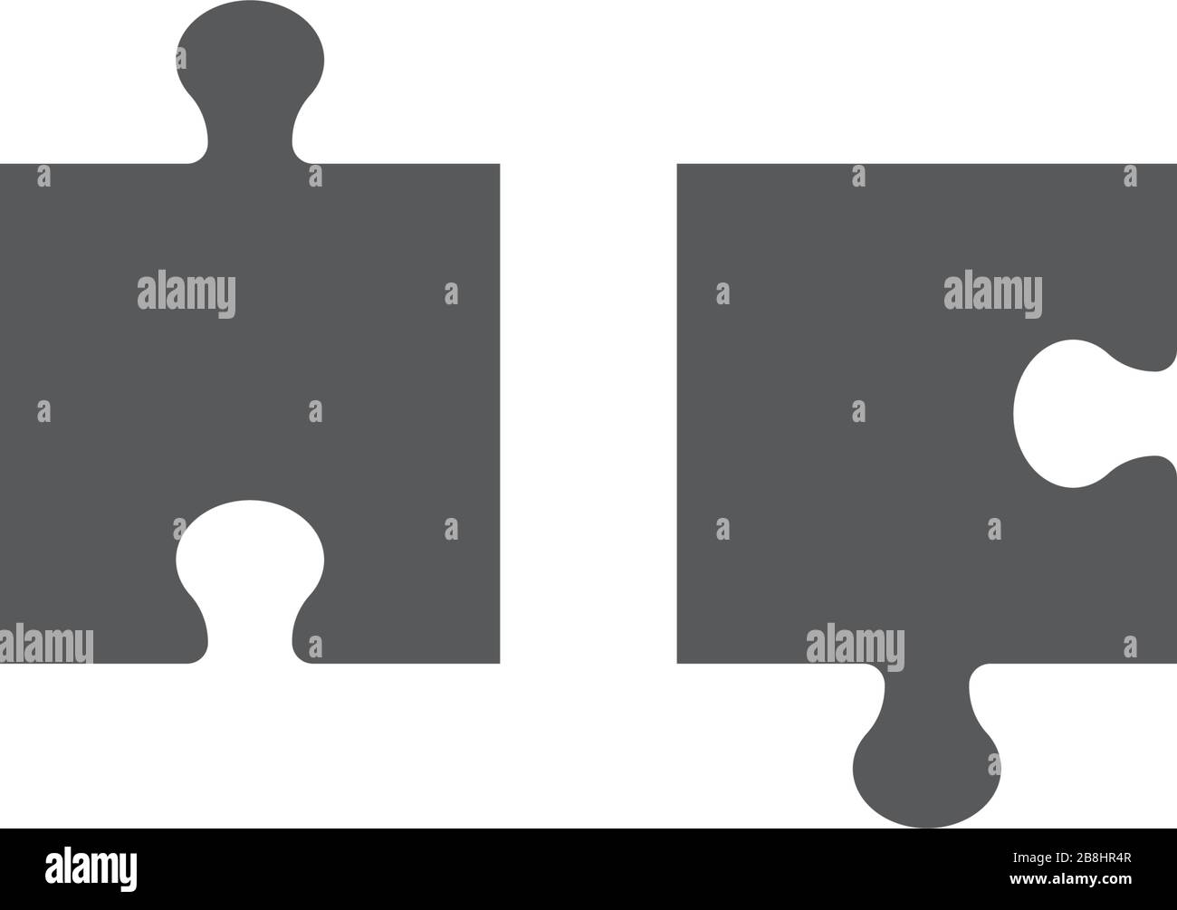 Puzzle vector icon symbol isolated on white background Stock Vector