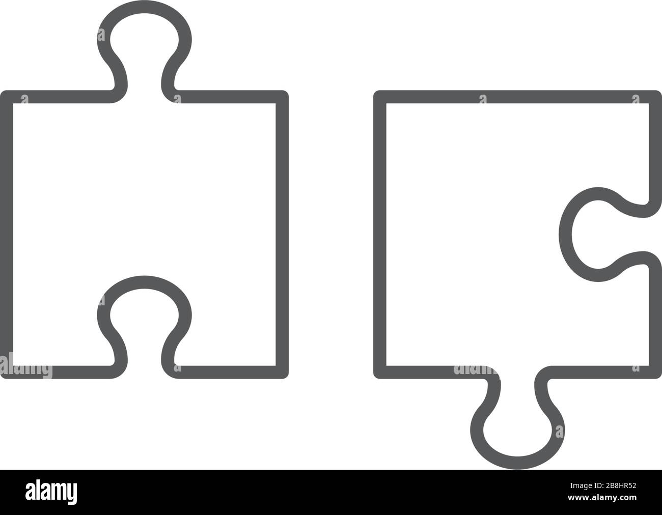 Puzzle vector icon symbol isolated on white background Stock Vector