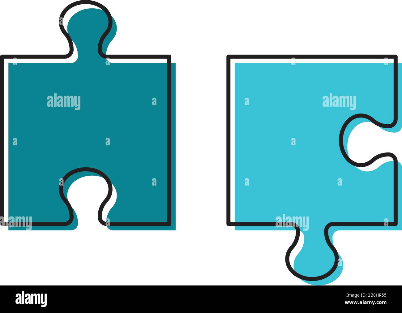 Puzzle vector icon symbol isolated on white background Stock Vector