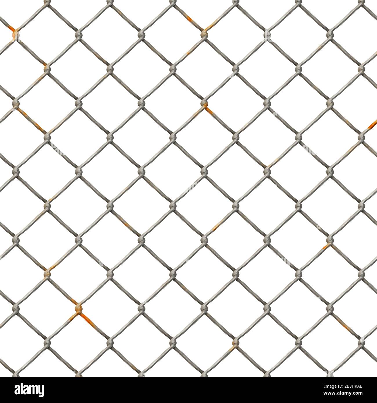 Chain Fence. Steel grid isolated on white Stock Photo Alamy