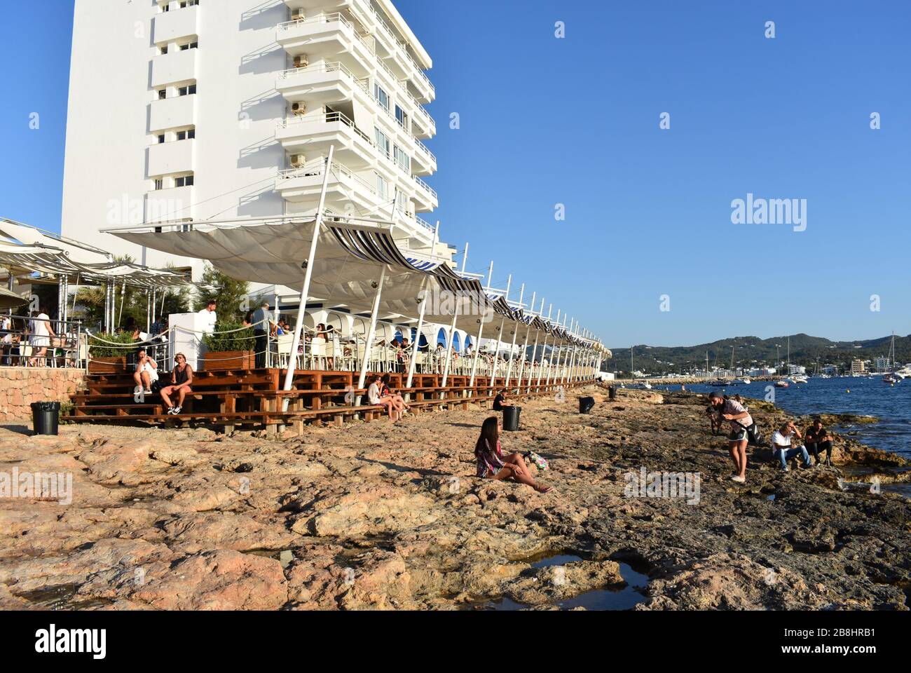 Cafe del Mar, Sant Antoni de Portmany, Ibiza, Spain Stock Photo
