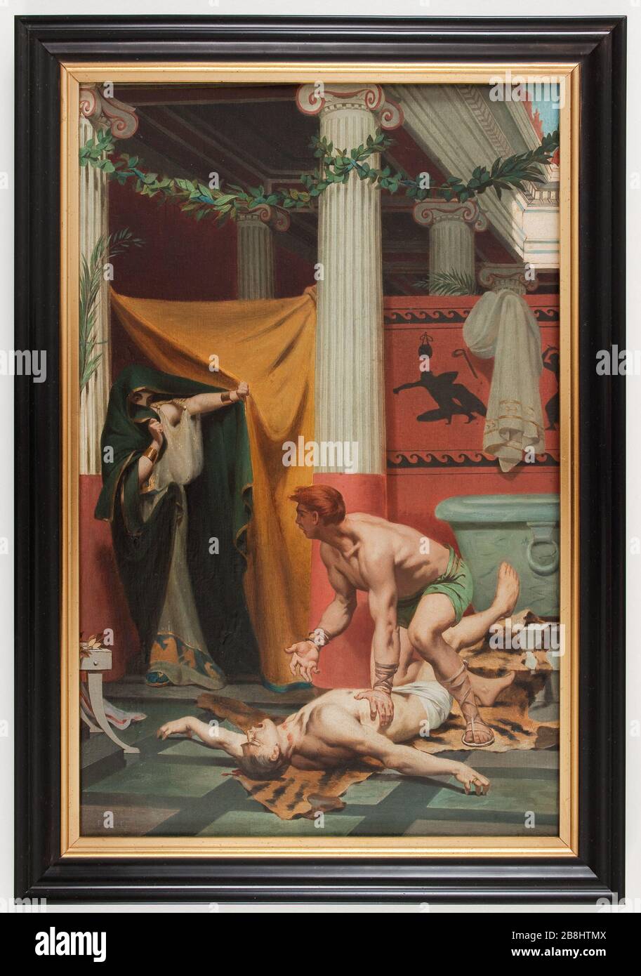 DEATH OF THE EMPEROR CHEST Fernand Pelez (1848-1913). 'Mort de l'Empereur Commode'. Musée des Beaux-Arts de la Ville de Paris, Petit Palais. Stock Photo