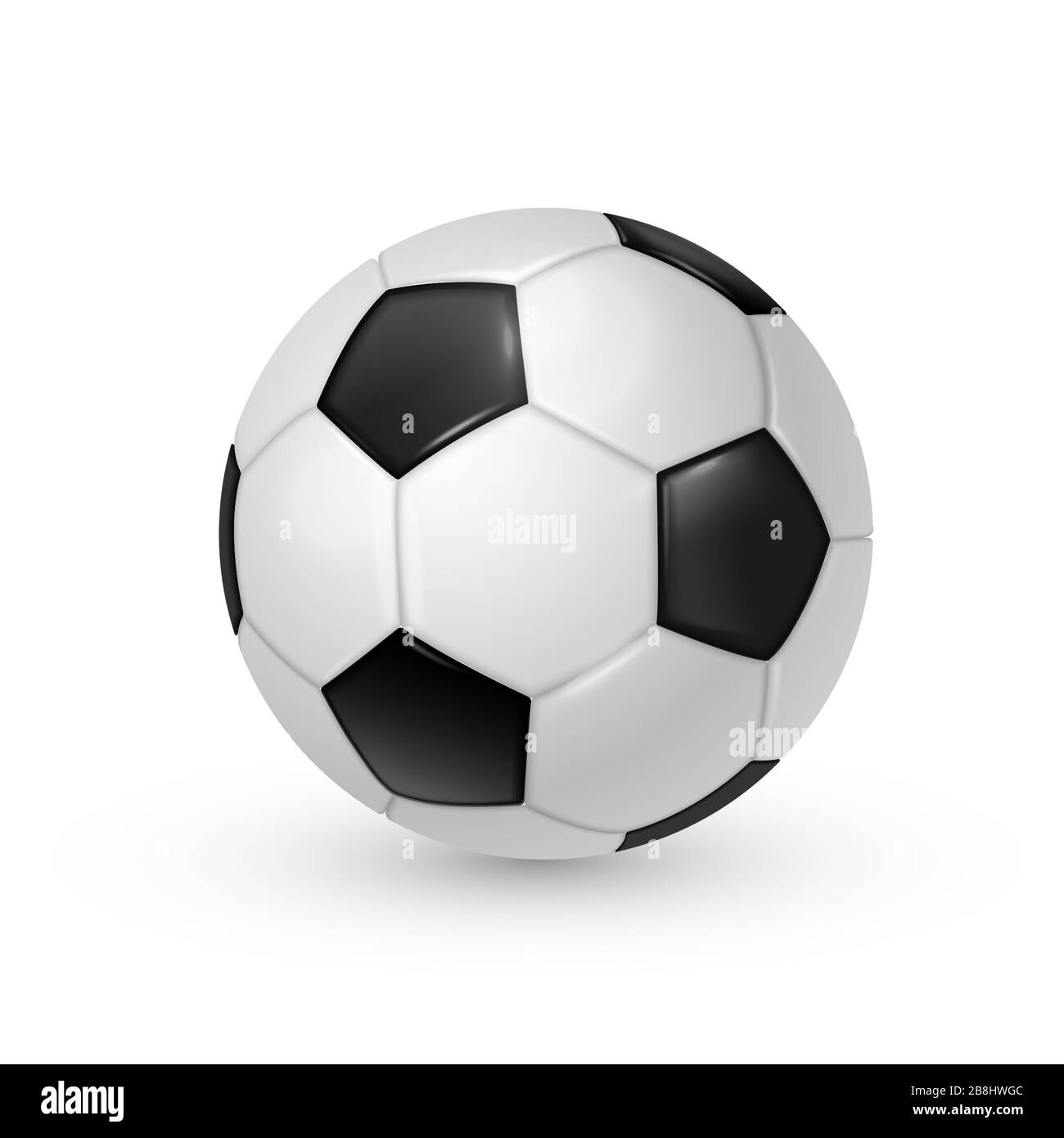 Soccer ball realistic vector illustration isolated on white background ...