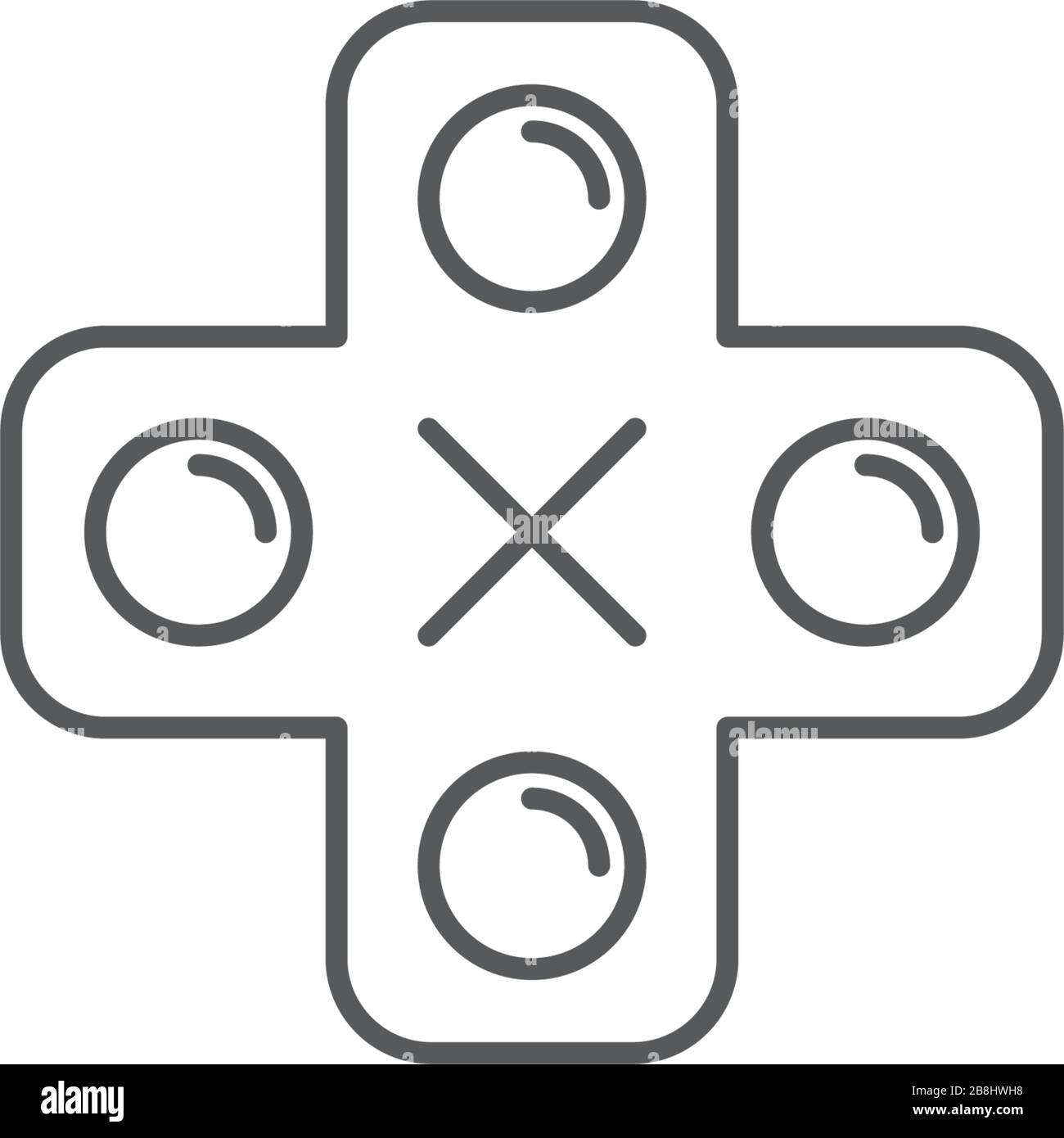 Joystick game vector icon symbol isolated on white background Stock ...