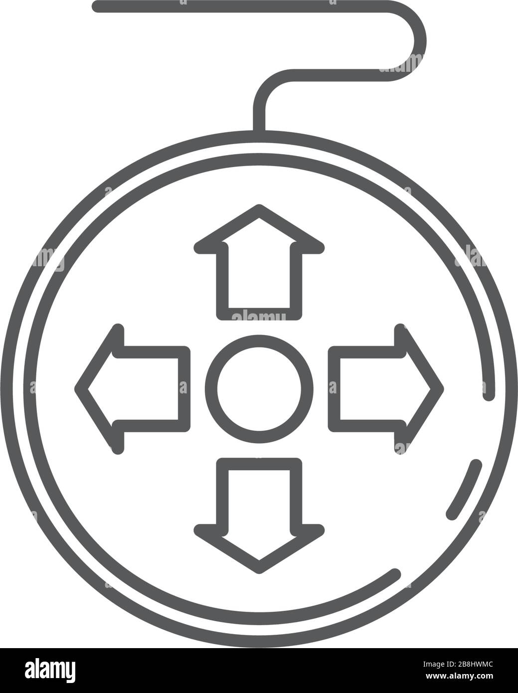 Joystick game vector icon symbol isolated on white background Stock ...