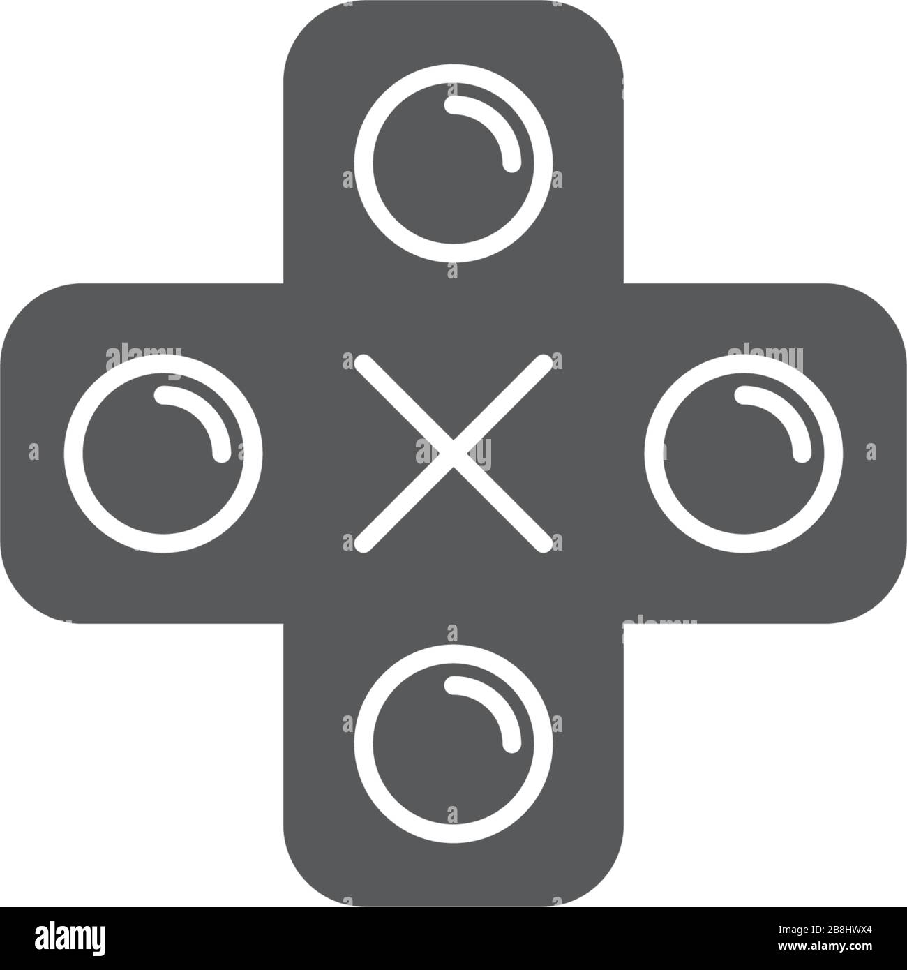 Joystick game vector icon symbol isolated on white background Stock Vector