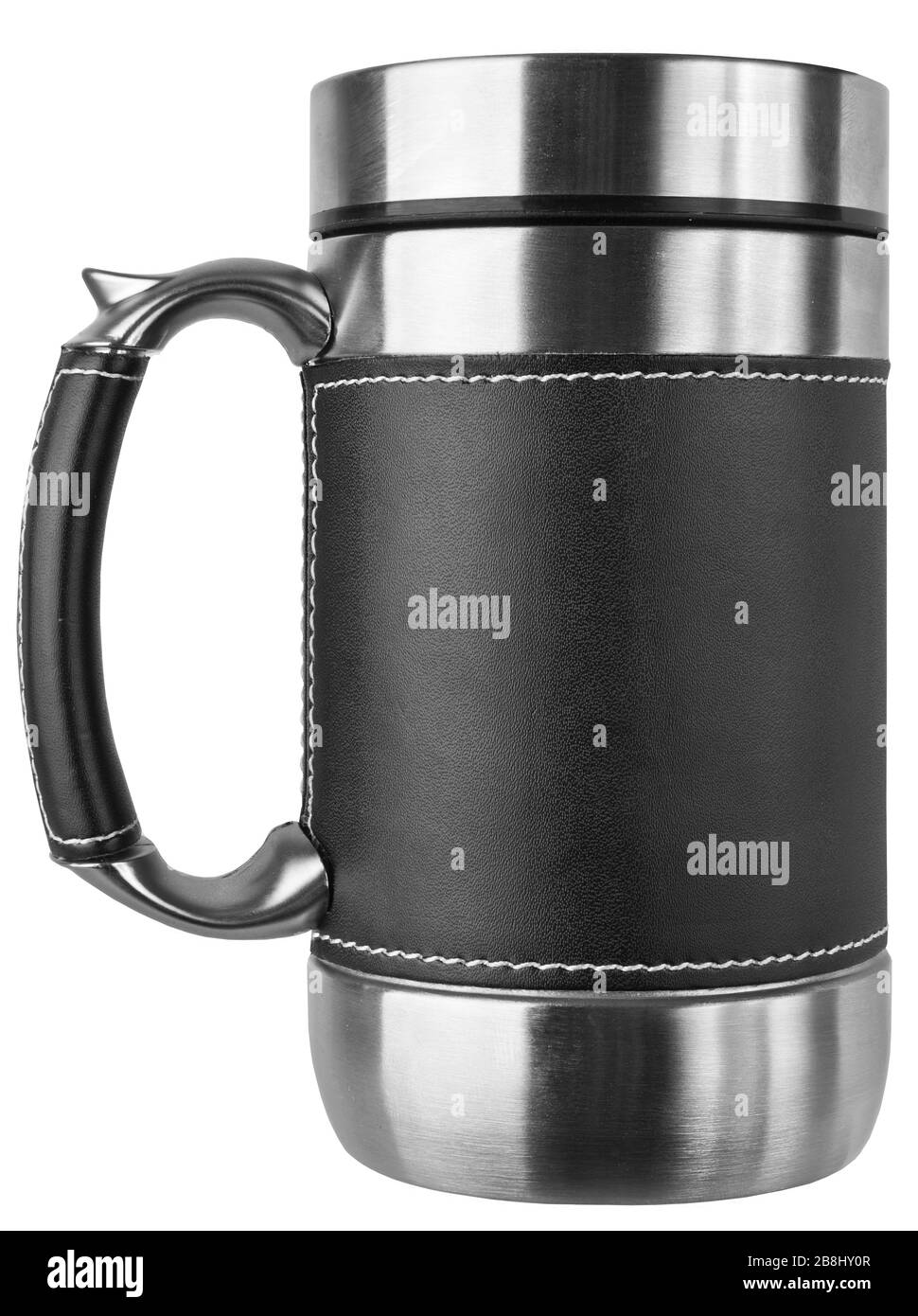 Thermos cup isolated on white background with clipping path Stock