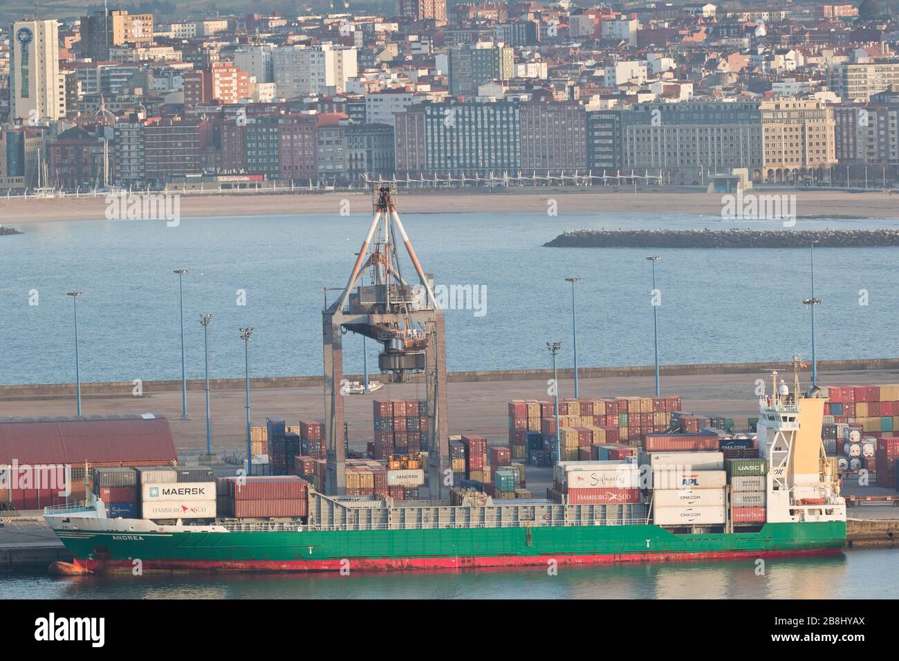 The port of Gijón, also known as El Musel, is a Spanish seaport located ...