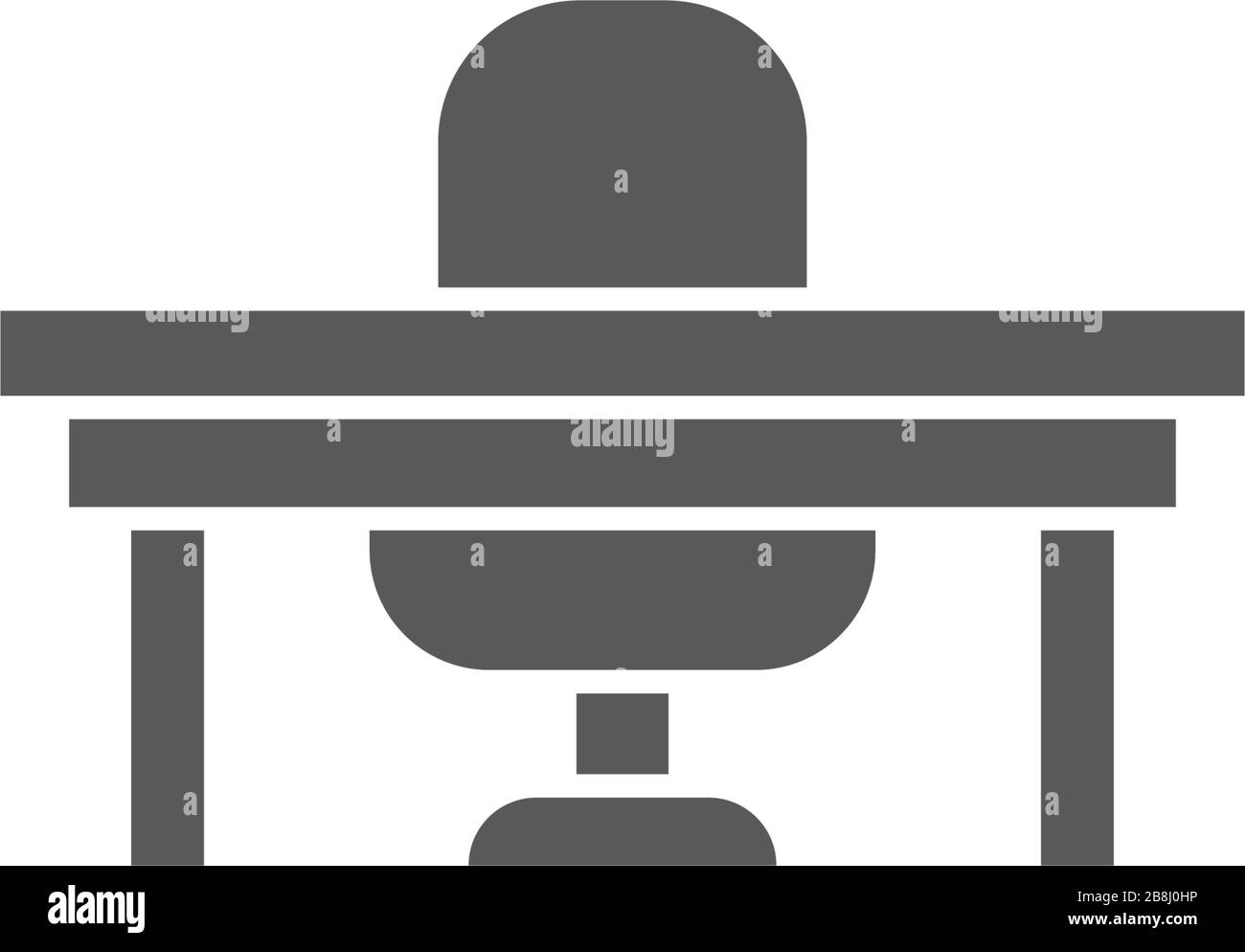 Chairs and table vector icon symbol isolated on white background Stock Vector