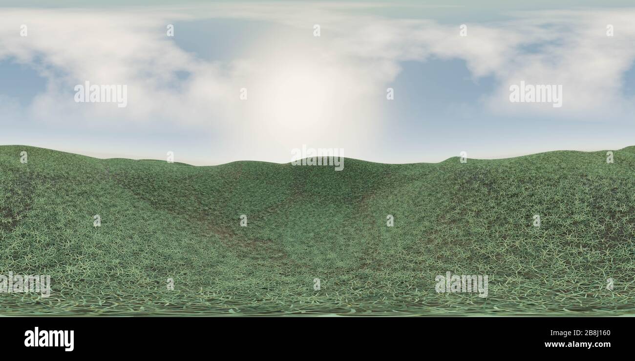 HDRI, environment map , Round spherical 360 degree panorama, green ...