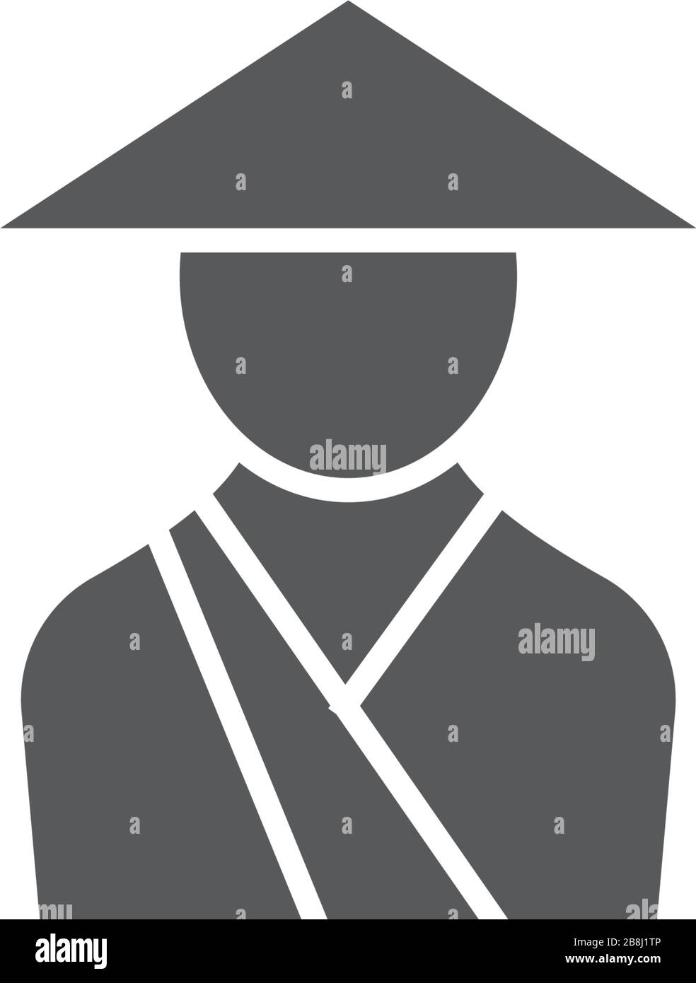 Asian monk vector icon symbol isolated on white background Stock Vector ...