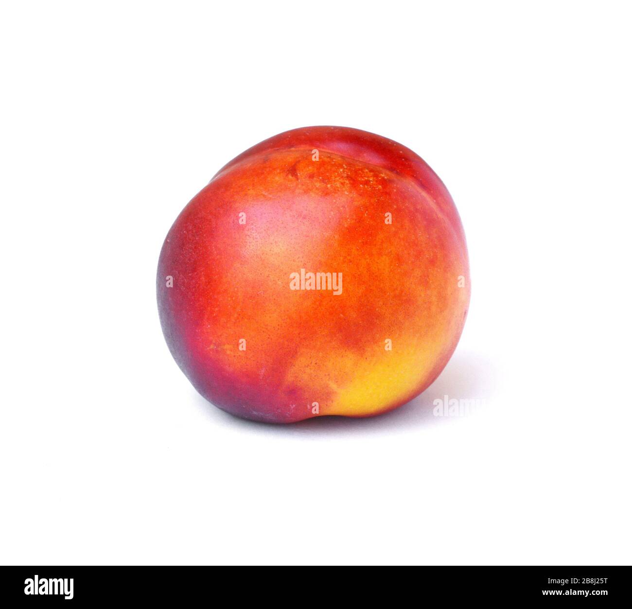 Ripe peach fruits isolated on white background Stock Photo - Alamy