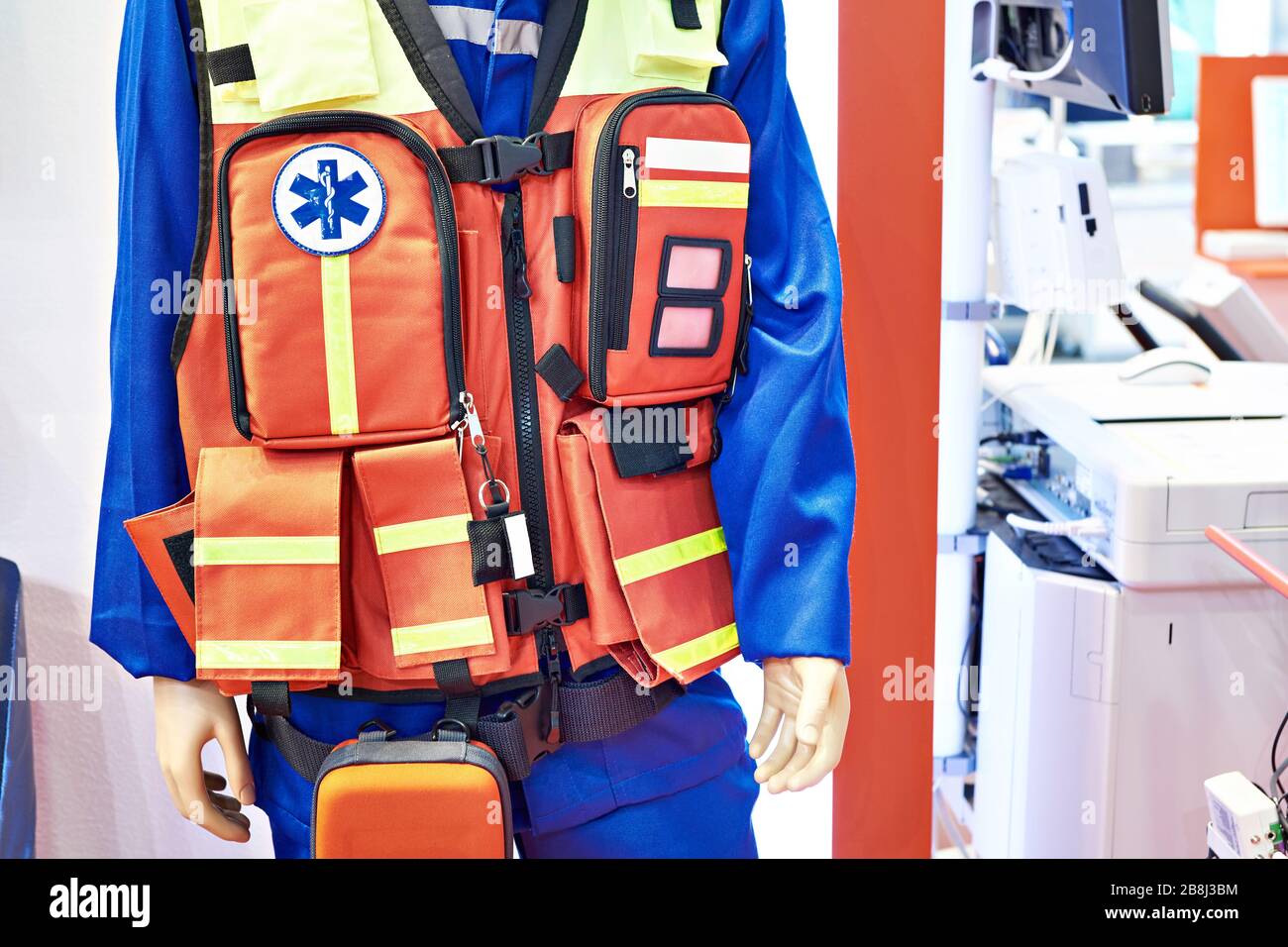 Equipment emergency doctor at the exhibition Stock Photo