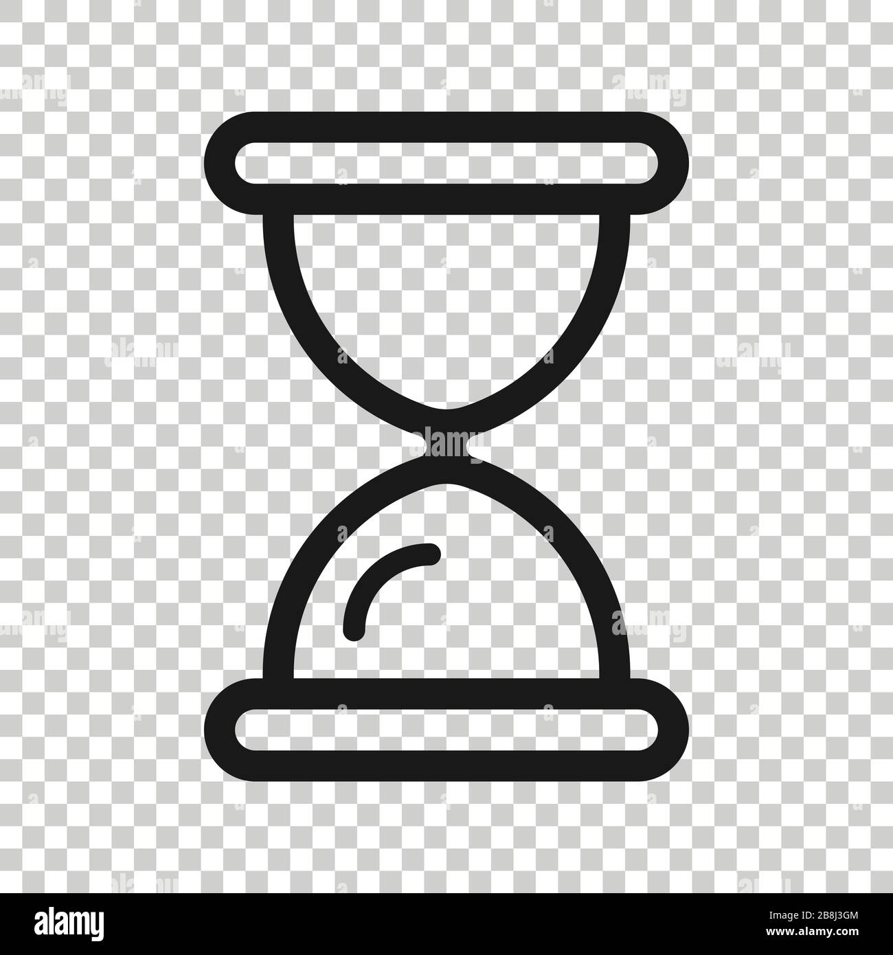 Hourglass icon in flat style. Sandglass vector illustration on white ...