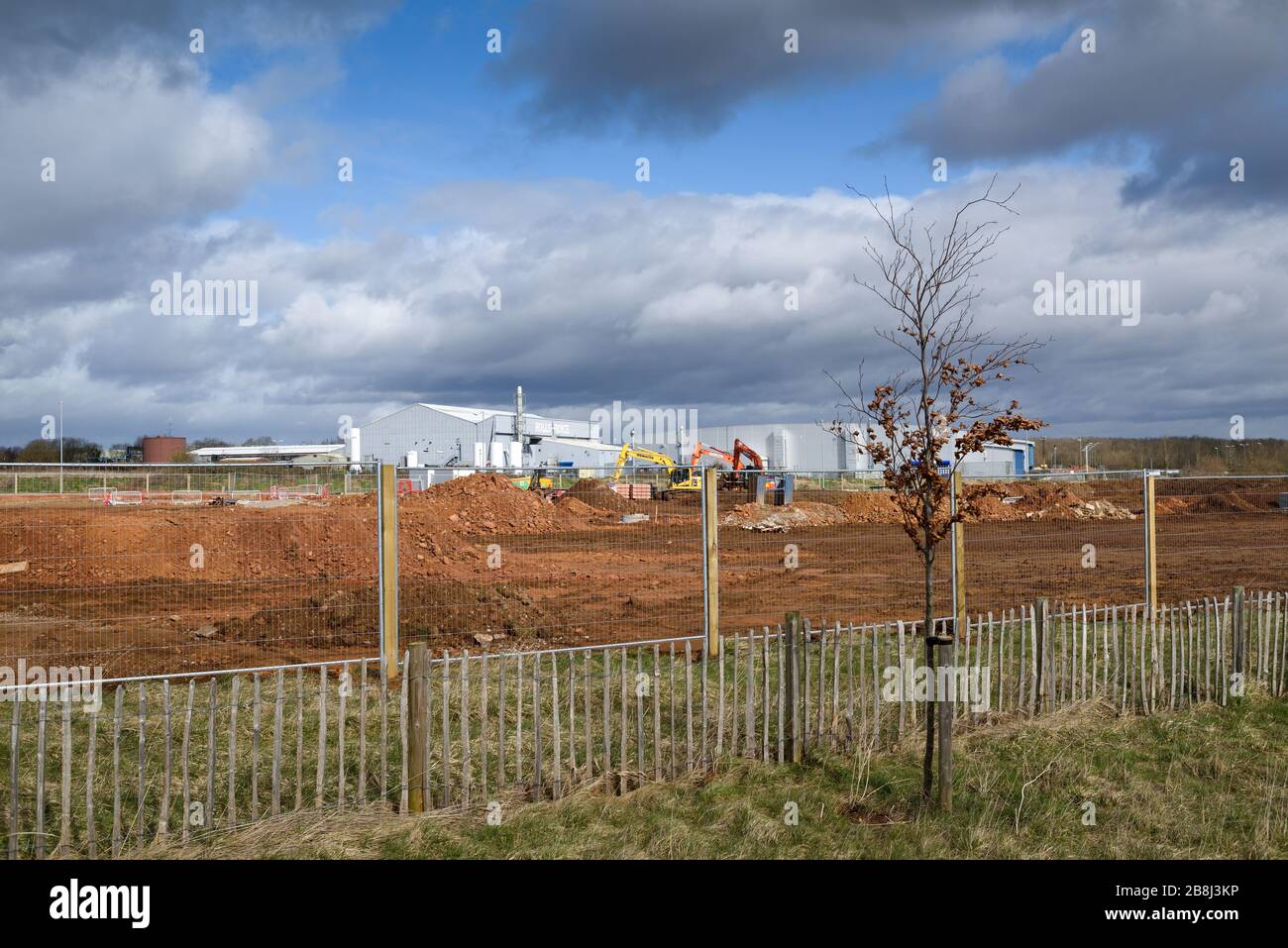 New Homes Being Built on Former Hucknall Aerodrome and Rolls Royce Test