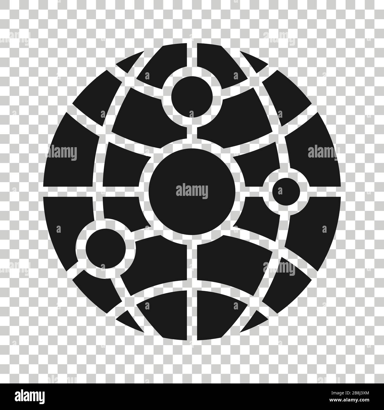 Earth planet icon in flat style. Globe geographic vector illustration ...