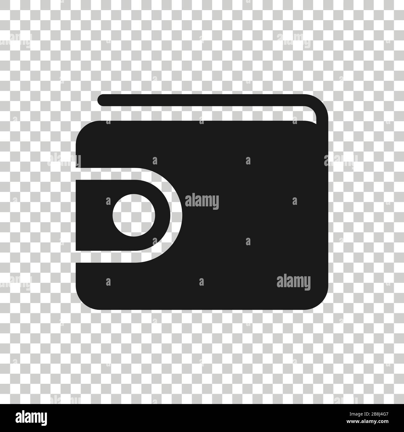 Wallet icon in flat style. Purse vector illustration on white isolated background. Finance bag business concept. Stock Vector