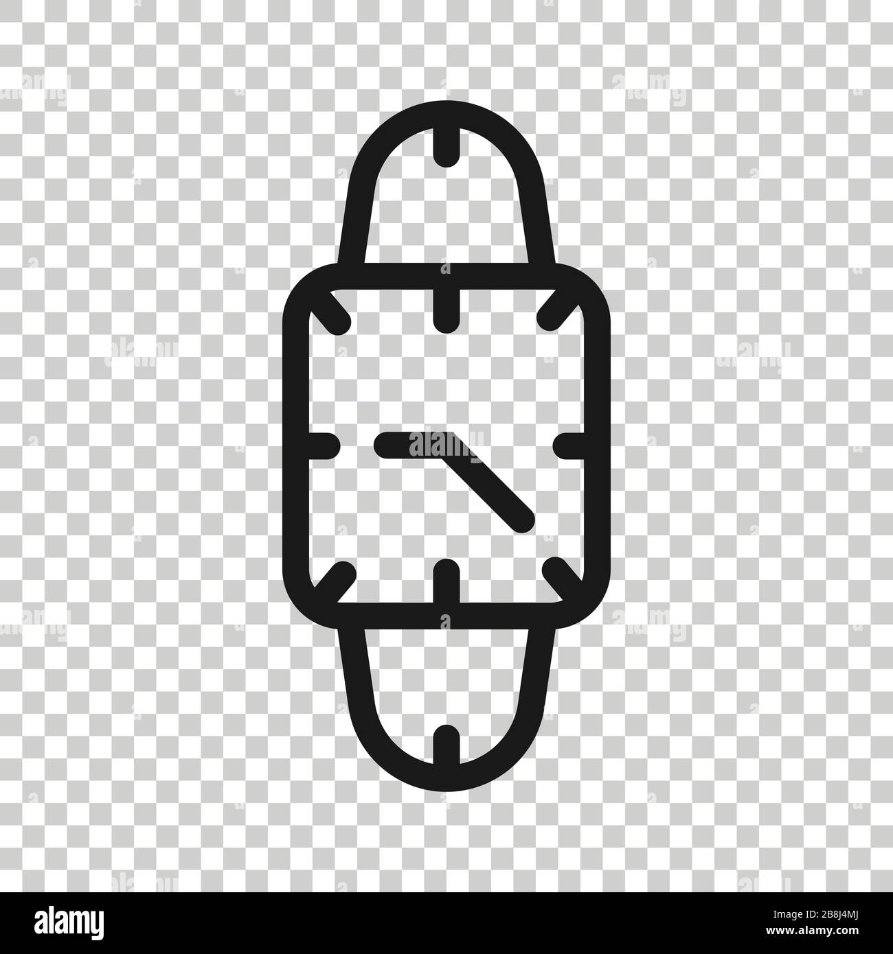 Wrist watch icon in flat style. Hand clock vector illustration on white ...