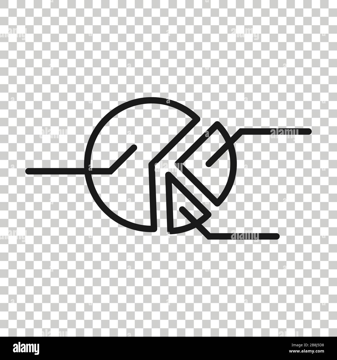 Chart icon in flat style. Diagram vector illustration on white isolated ...