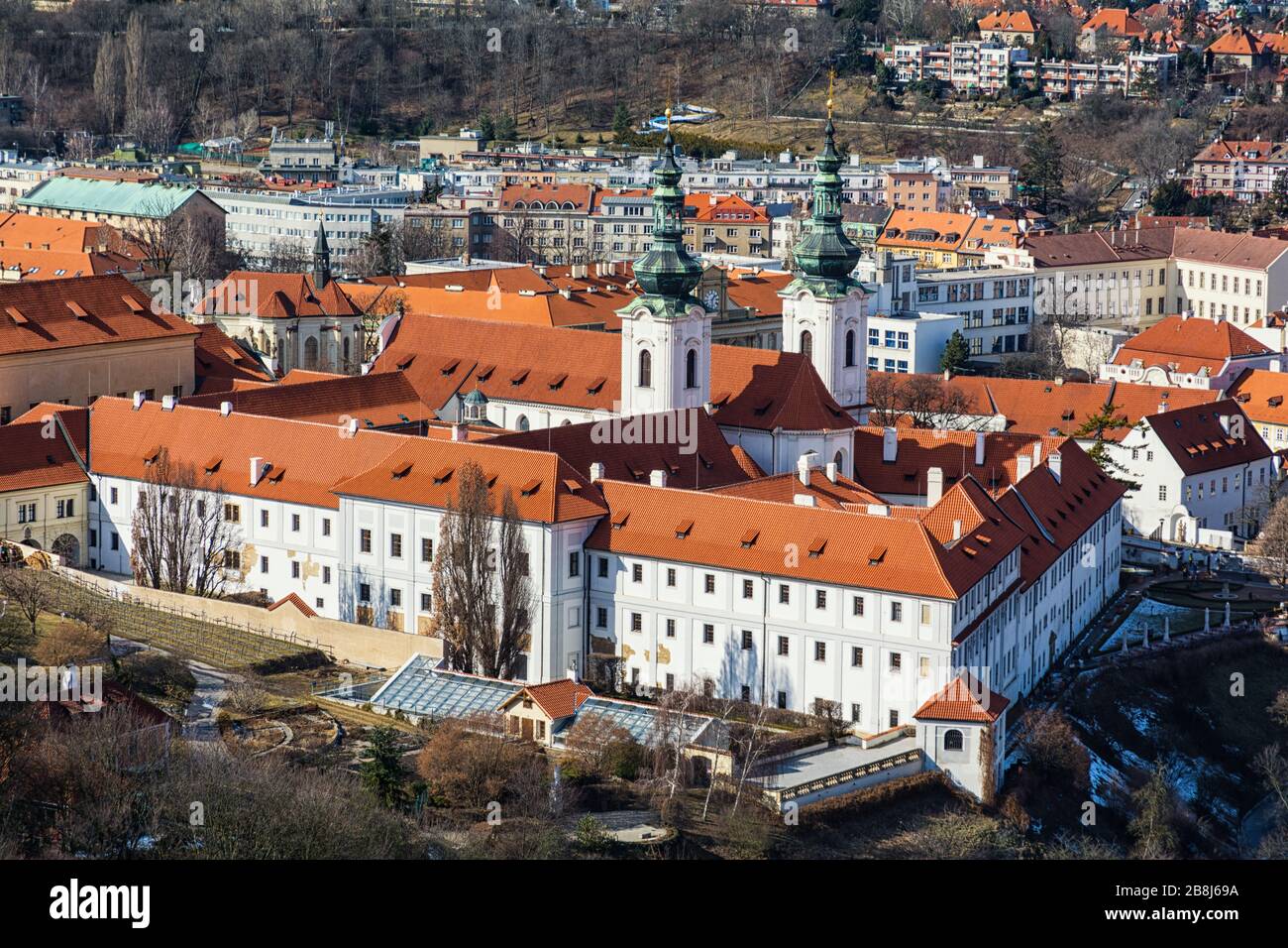 Strahov Monastery in the Czech capital Prague Stock Photo